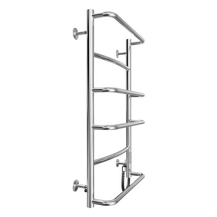 Badezimmer-Handtuchheizkörper LUX 105W/230V 81x52 cm Edelstahl/glänzend verchromt rechts