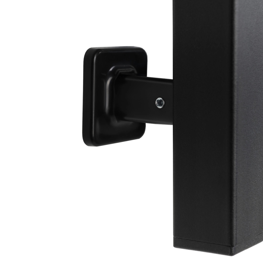 Bad-Handtuchheizkörper mit Thermostat AVANGARD 316 W/230 V 50,6 cm IP44 schwarz links eckig