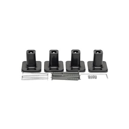 Bad-Handtuchheizkörper mit Thermostat AVANGARD 316 W/230 V 50,6 cm IP44 schwarz links eckig