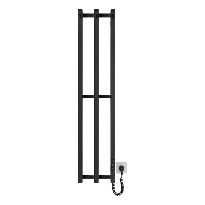 Badezimmer-Heizkörper HF SLIM 110W/230V 117x25 cm schwarz eckig