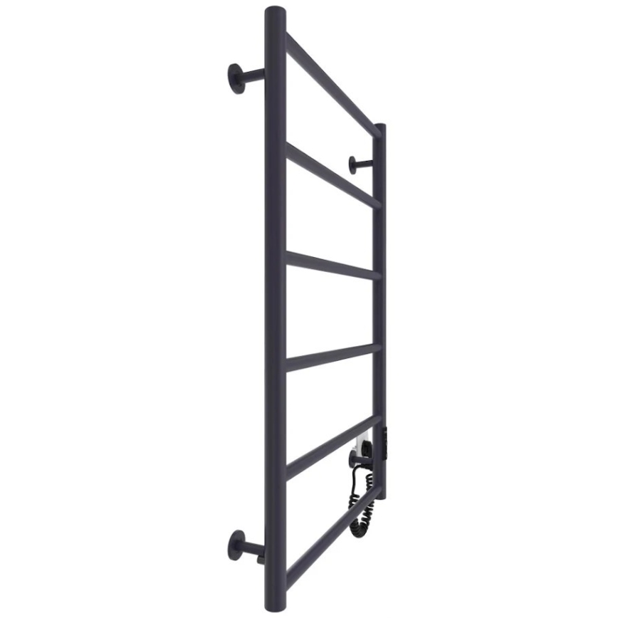 Badezimmer-Leiterheizkörper CLASSIC 110 W/230 V 81 x 52 cm Edelstahl/Anthrazit rechts