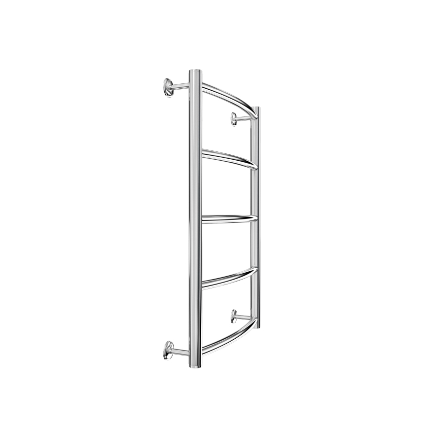 Badezimmer-Leiterheizkörper INOX CLASSIC 120 W / 230 V, 57 x 43 cm, Edelstahl / Hochglanzchrom
