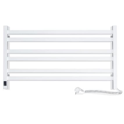 Bad-Handtuchheizkörper AVANGARD mit Thermostat, 316 W / 230 V, 50,6 cm, Schutzart IP44, weiß, rechts, eckig