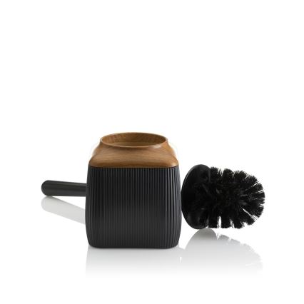 Badezimmer-Set CRYSTAL 5 Stk. schwarz/braun