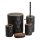 Badezimmer-Set REINA 5 Stk. schwarz/braun