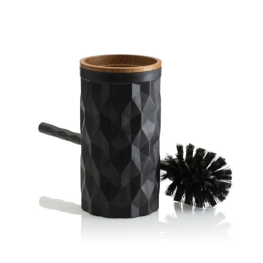 Badezimmer-Set REINA 5 Stk. schwarz/braun