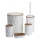 Badezimmer-Set REINA 5 Stk. weiß/braun