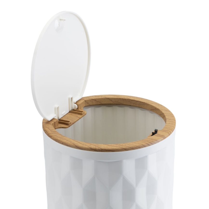 Badezimmer-Set REINA 5 Stk. weiß/braun