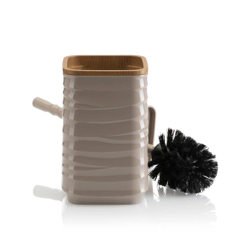 Badezimmer-Set WAVE 5 Stk. beige/braun