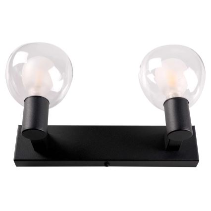 Badezimmer-Wandleuchte POLA 2xG9/5W/230V IP44 schwarz/klar