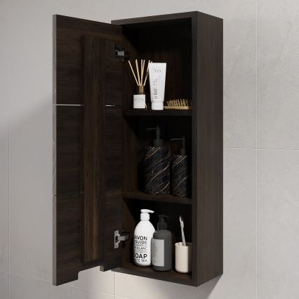 Badezimmer-Wandschrank GRIBSKOV 90 cm Braun/Eiche