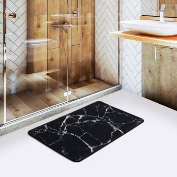 Badezimmermatte MARBLE 40x60 cm schwarz