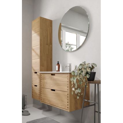 Badezimmerschrank GRIBSKOV 175 cm beige/Eiche