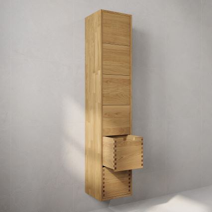 Badezimmerschrank GRIBSKOV 175 cm beige/Eiche