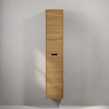 Badezimmerschrank GRIBSKOV 175 cm beige/Eiche