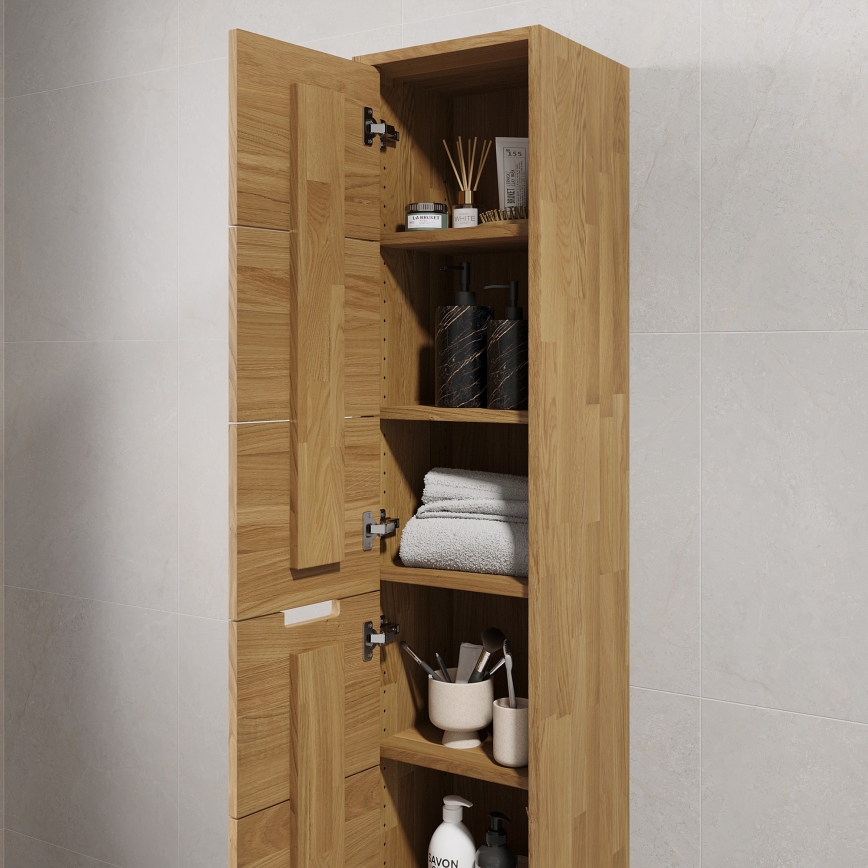 Badezimmerschrank GRIBSKOV 175 cm beige/Eiche