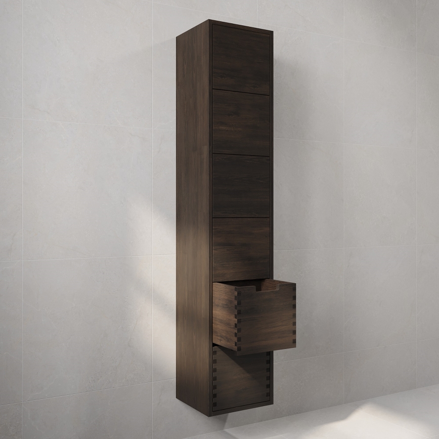 Badezimmerschrank GRIBSKOV 175 cm, Braun/Eiche