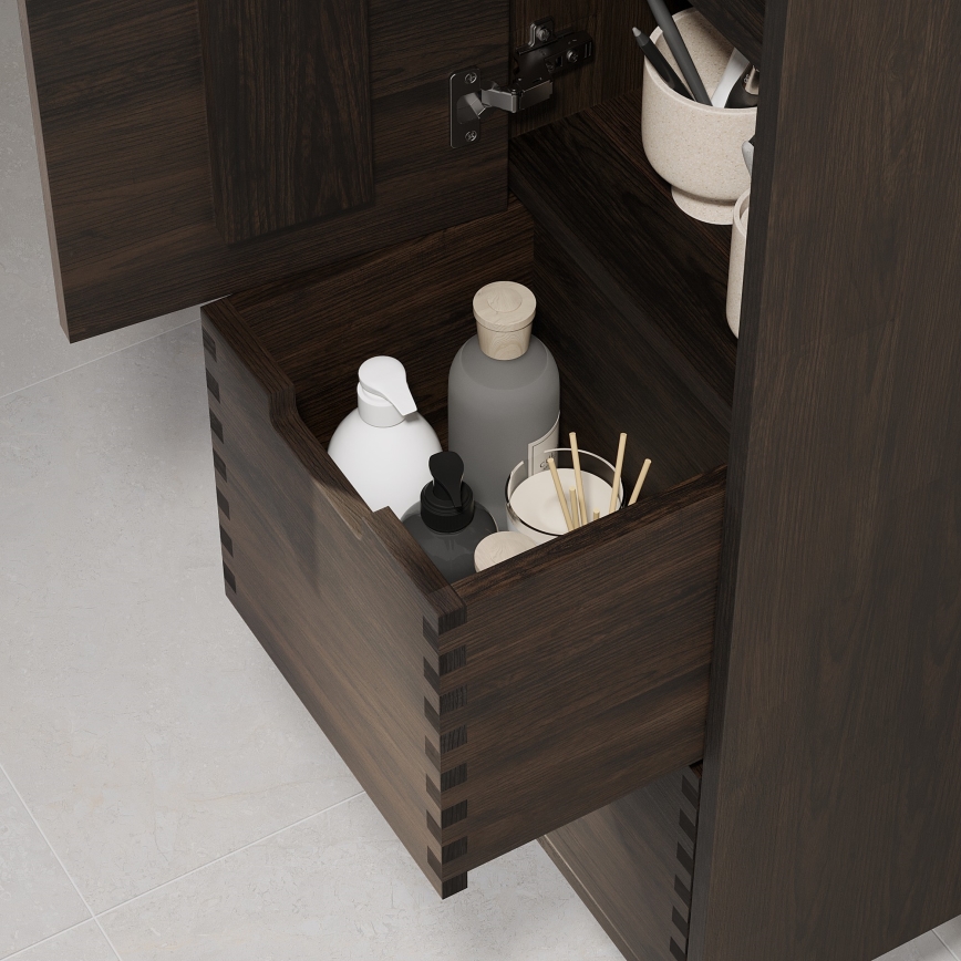 Badezimmerschrank GRIBSKOV 175 cm, Braun/Eiche