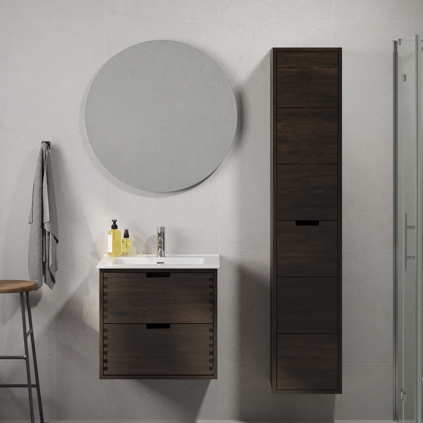 Badezimmerschrank GRIBSKOV 175 cm braun/Eiche