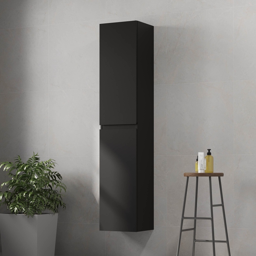 Badezimmerschrank HELSINKI 35x174x32 cm schwarz