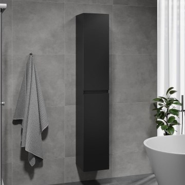 Badezimmerschrank HENRY 186 cm matt schwarz
