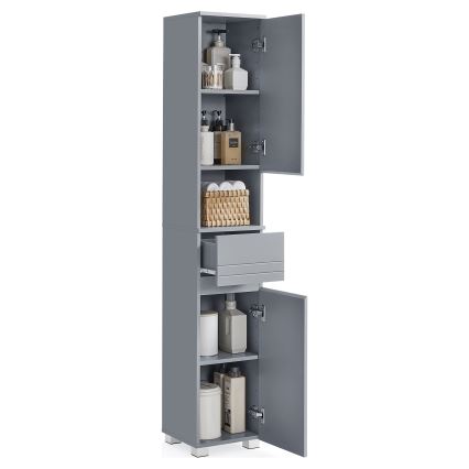 Badezimmerschrank KATY 30x170 cm grau