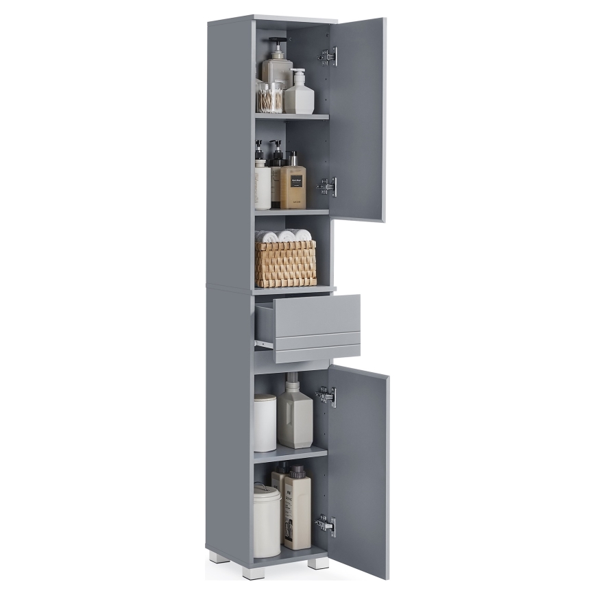 Badezimmerschrank KATY 30x170 cm grau