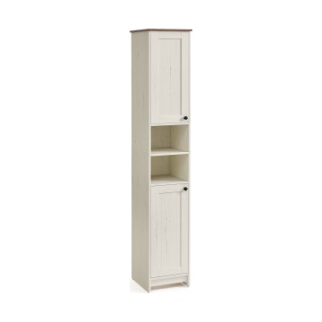 Badezimmerschrank LEXI 30x170 cm weiß/braun