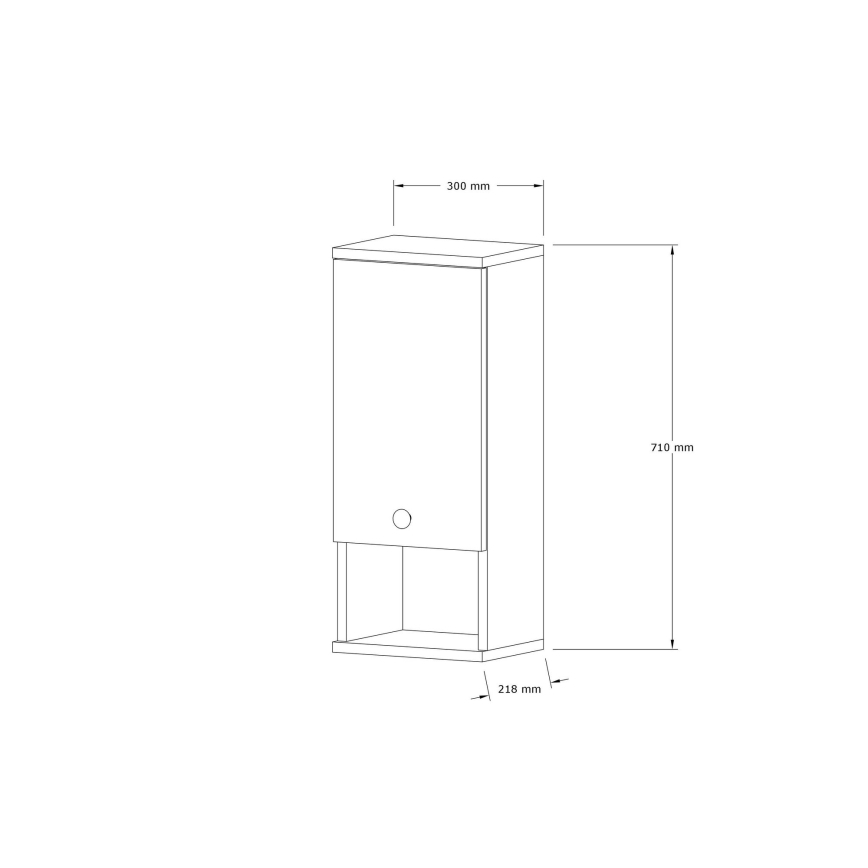 Badezimmerschrank MIS 71x30 cm weiß