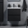 Badezimmerschrank mit integriertem Waschbecken MOLDE 60x55x46 cm schwarz