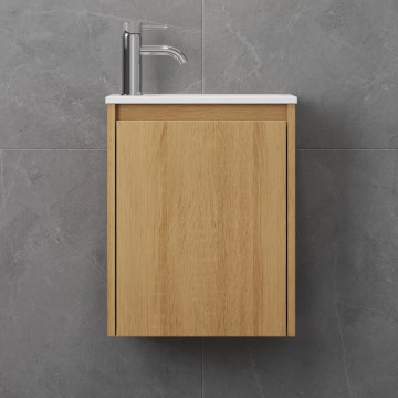 Badezimmerschrank mit Waschbecken COMO 40 cm, Eiche