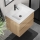 Badezimmerschrank mit Waschbecken CONOR 61 cm Eiche/Weiß