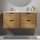 Badezimmerschrank mit Waschbecken GRIBSKOV 120 cm, Beige/Eiche/Weiß