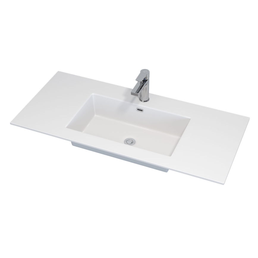 Badezimmerschrank mit Waschbecken HELSINKI 100 cm, weiß