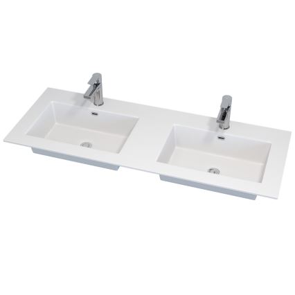 Badezimmerschrank mit Waschbecken HELSINKI 120 cm weiß