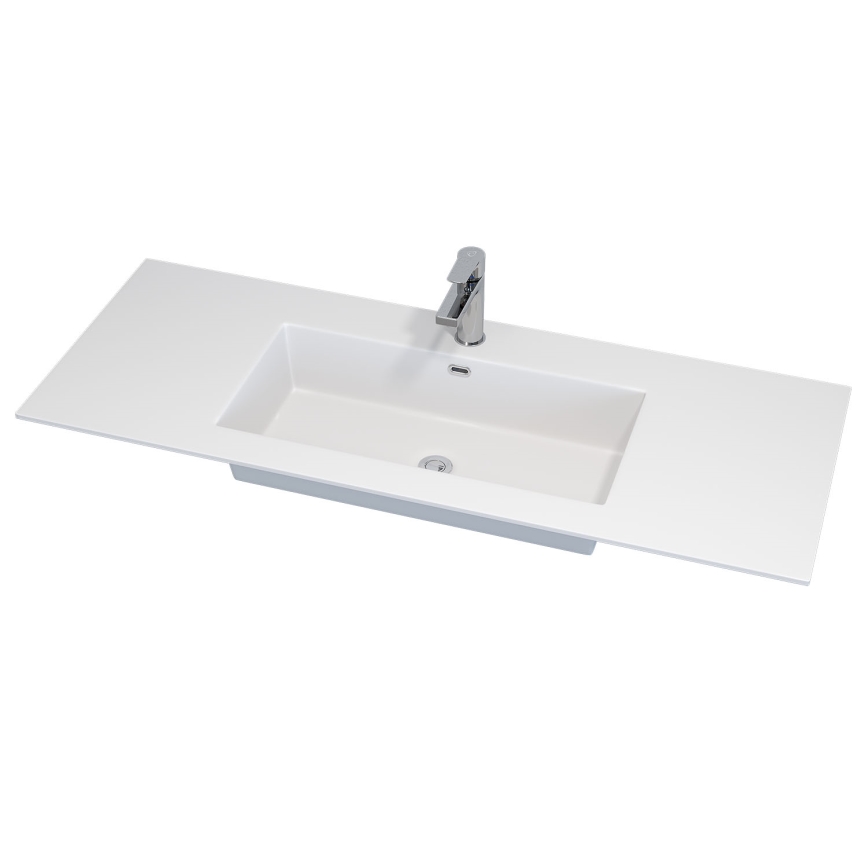 Badezimmerschrank mit Waschbecken HELSINKI 120 cm weiß