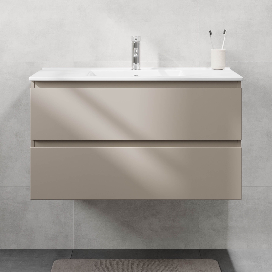 Badezimmerschrank mit Waschbecken HENRY 91 cm Marakesh