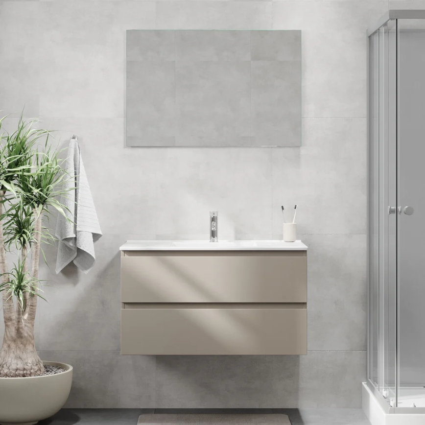 Badezimmerschrank mit Waschbecken HENRY 91 cm Marakesh