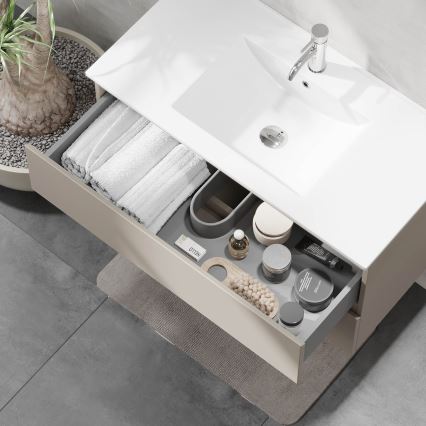 Badezimmerschrank mit Waschbecken HENRY 91 cm Marakesh