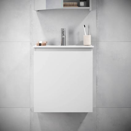 Badezimmerschrank mit Waschbecken KENWOOD 51x55x41 cm weiß