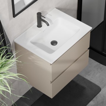 Badezimmerschrank mit Waschbecken KENWOOD 61x52x47 cm Marakesh/weiß