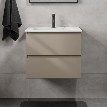 Badezimmerschrank mit Waschbecken KENWOOD 61x52x47 cm Marakesh/weiß