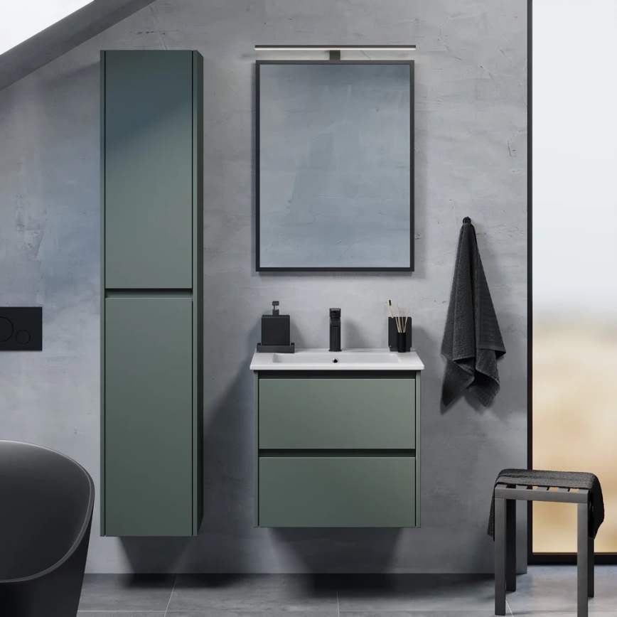 Badezimmerschrank mit Waschbecken MOLDE 60x55x46 cm grün