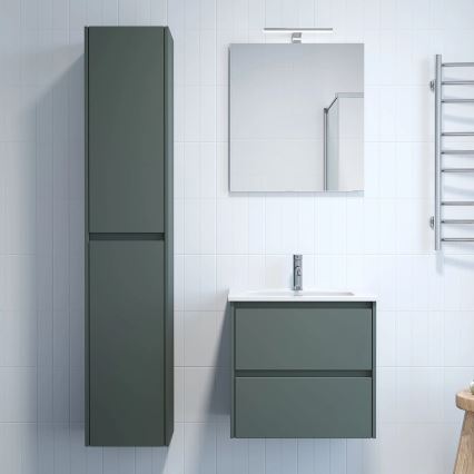 Badezimmerschrank mit Waschbecken MOLDE 60x55x46 cm grün