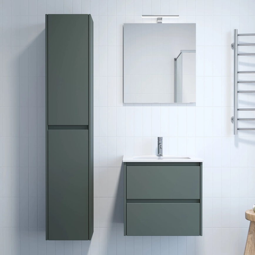 Badezimmerschrank mit Waschbecken MOLDE 60x55x46 cm grün