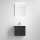 Badezimmerschrank mit Waschbecken VIGO + LED-Wandspiegel mit Hintergrundbeleuchtung LED/10W/230V IP44 schwarz