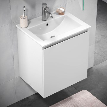 Badezimmerschrank mit Waschtisch HENRY 51 cm weiß