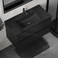 Badezimmerschrank mit Waschtisch KENWOOD 91 cm schwarz