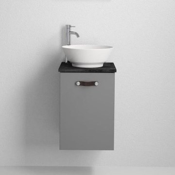 Badezimmerschrank mit Waschtisch SOREN, grau