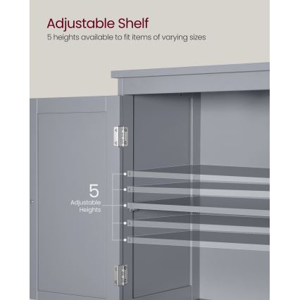 Badezimmerschrank MOKU 60x30 cm grau